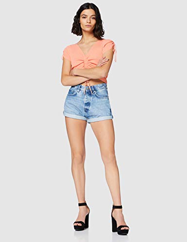 Pepe Jeans DUA Short Bañador, Azul (Denim 000), 36 (Talla del Fabricante: 26) para Mujer