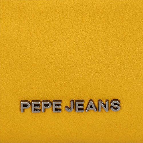 Pepe Jeans Eva Bolso Amarillo 27x22x12 cms Piel Sintética