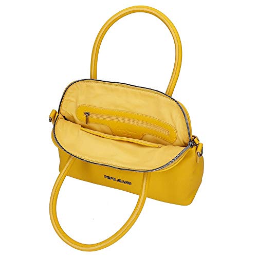 Pepe Jeans Eva Bolso Amarillo 27x22x12 cms Piel Sintética