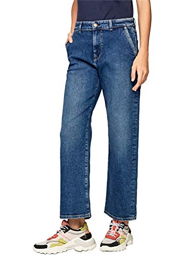Pepe Jeans Ivory Vaqueros Straight, Azul (Denim 000), W34/L30 (Talla del Fabricante: 34) para Mujer