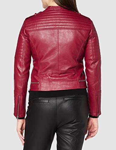 Pepe Jeans LENNA Chaqueta de Cuero, Rojo (287), Large para Mujer