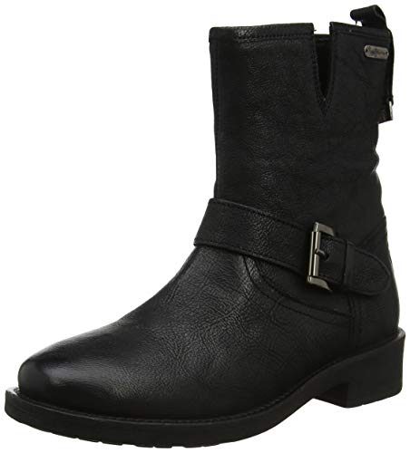 Pepe Jeans London Maddox ESS, Botas Estilo Motero Mujer, Black 999, 39 EU