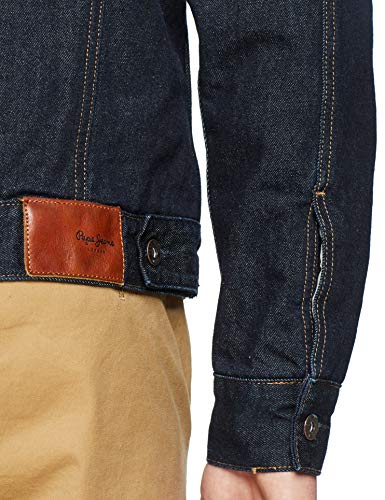 Pepe Jeans Pinner Chaqueta Vaquera, Azul (Raw DLX Denim 000), Large para Hombre