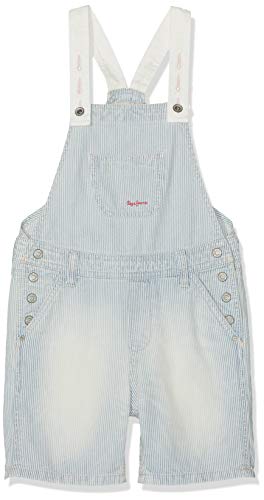Pepe Jeans Pitch Pantalones de Peto, Azul (10Oz Washed Hickory Denim Denim 000), 13-14 años (Talla del Fabricante: 14) para Niñas