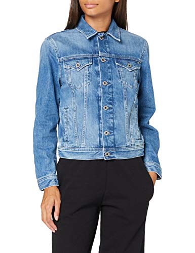 Pepe Jeans Rose Jacket Chaqueta Vaquera, Azul (Denim 000), X-Large para Mujer