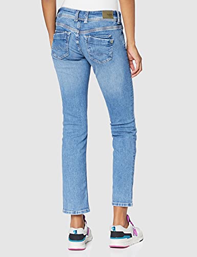 Pepe Jeans Saturn Jeans, Azul (Medium Used Wiser Wash Denim Wz3), 24W / 32L para Mujer