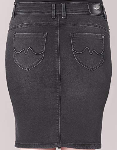 Pepe Jeans Taylor Falda, Negro (Denim Wc1), X-Small para Mujer