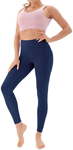Persit Leggins Mujer, Leggins Deportivos Mujer Deporte Mallas Running Mujer Azul Marino M