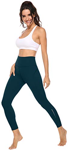 Persit Mallas de Deporte de Mujer, Leggins Deportivos Mujer Push Up Mallas Yoga Running Pantalon Deporte Azul Verde - S