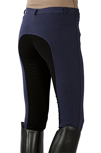 Pfiff 101197 - Pantalones de equitación para mujer, color Azul (Blau/Schwarz), talla 36