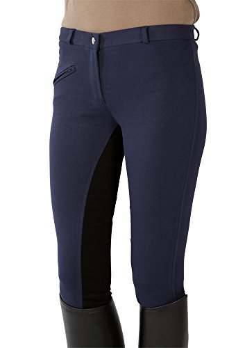 Pfiff 101197 - Pantalones de equitación para mujer, color Azul (Blau/Schwarz), talla 36