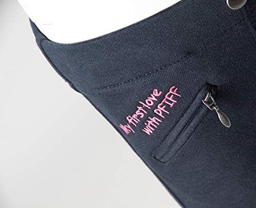 PFIFF 102603 Ella - Leggings de equitación para niña, Color Azul y Rosa 164