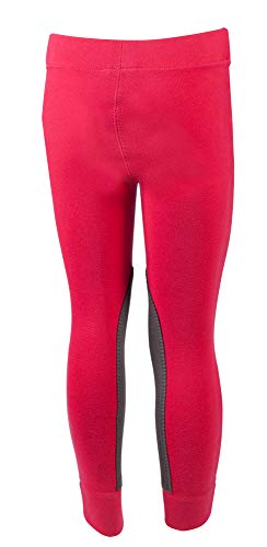 PFIFF 102603 Ella - Leggings de equitación para niña, Color Rosa y Gris 152