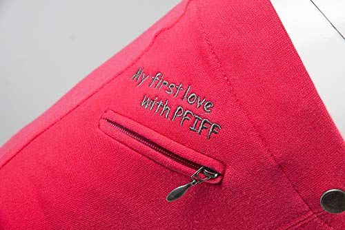 PFIFF 102603 Ella - Leggings de equitación para niña, Color Rosa y Gris 152