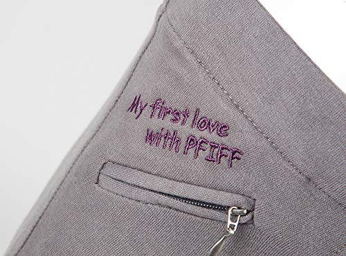 PFIFF 102603 Ella - Leggings de equitación para niños, Color Gris y Lila 152