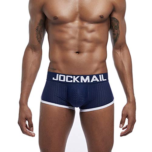 Pinji - Bóxers Ajustado para Hombre con Cojín Rellenos de Esponjas Delanteras y Traseras, Ropa Interior Calzoncillos Underwear de Malla Transpirable Y Cómodo