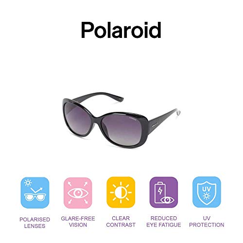 Polaroid P8317 IX KIH Gafas de sol, Negro (Black/Grey Sf Pz), 58 para Mujer
