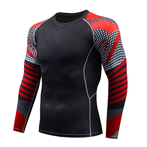 POLP Chándal de Hombres Casual Ropa Deportiva de Camuflaje Entrenamiento Correr Fitness Transpirable Tops de Secado Rápido Conjuntos Elasticidad para Running Pantalones de Compresión Aire Libre