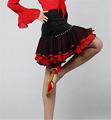 práctica de la danza femenina falda / falda de la formación de baile latino de las mujeres / ropa de baile de figuras , red , xxxl