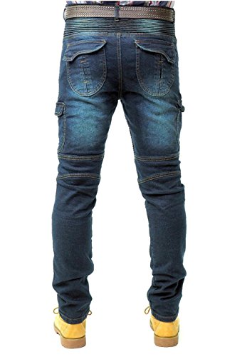 Prime Pantalones de Trabajo para Hombre BLJ-02 (BLACK-DENIM-005, 32W X 32L)