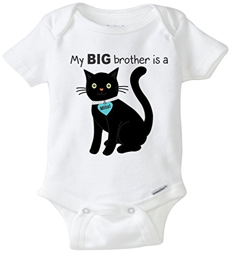 Promini Funny Baby Onesie My Big Brother is A Catbaby Body Lindo bebé de una sola pieza, el mejor regalo para el bebé