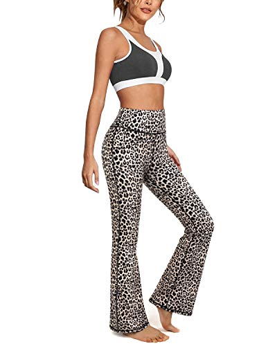 Promover Pantalones de Yoga Bootcut con bBolsillos para Mujer Pantalones de Trabajo de Cintura Alta para Entrenamiento con Control de Barriga