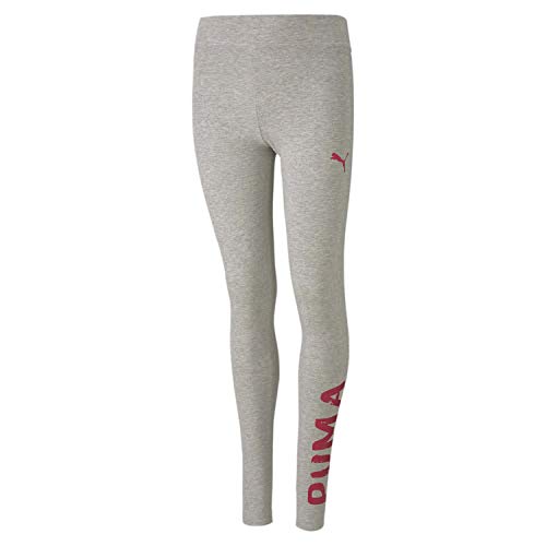 PUMA Alpha Leggings G Mallas Deporte, Niñas, Light Gray Heather, 176