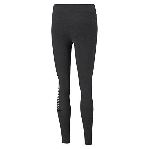 PUMA ESS Graphic Leggings Mallas Deporte, Mujer, Dark Gray Heather, XS