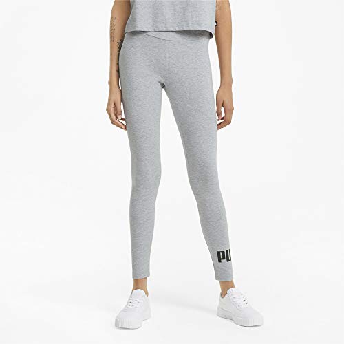 PUMA ESS Logo Leggings, Malla, Light Gray Heather, Talla M