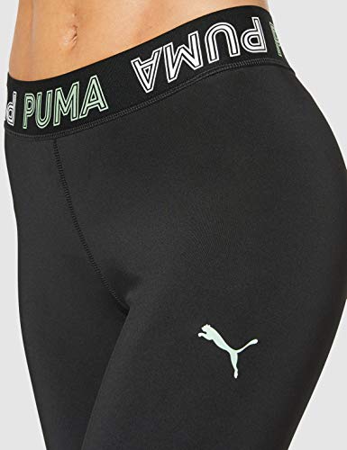 PUMA Modern Sports Banded 7/8 Leggings Mallas Deporte, Mujer, Puma Black-Mist Green, L