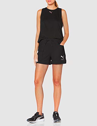 PUMA Nu-Tility 4` Shorts Pantalones Cortos, Mujer, Puma Black, L