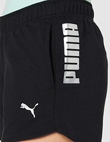 PUMA Rtg 3` Shorts Pantalones Cortos, Mujer, Puma Black, L