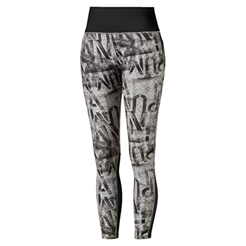 PUMA Studio 7/8 Graphic Tight Mallas Deporte, Mujer, Medium Gray Heather, M