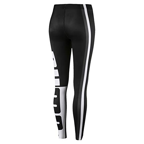 PUMA VarsityTight Pants, Mujer, White Black, XS