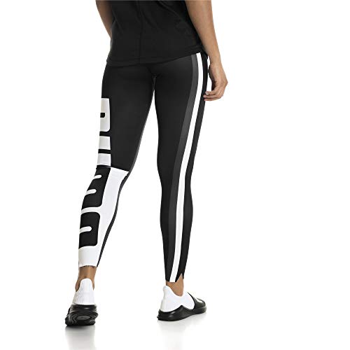 PUMA VarsityTight Pants, Mujer, White Black, XS