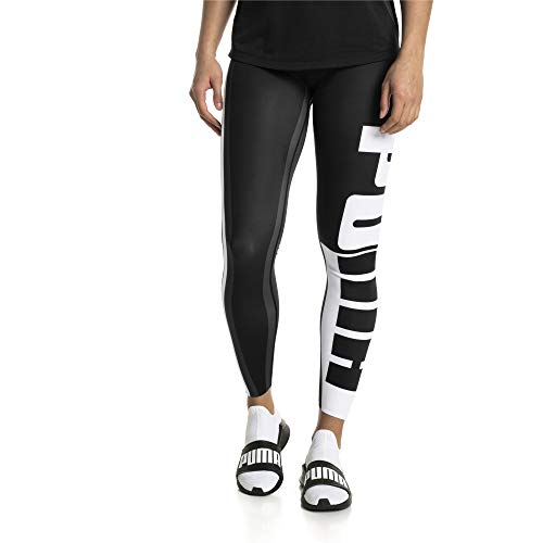 PUMA VarsityTight Pants, Mujer, White Black, XS