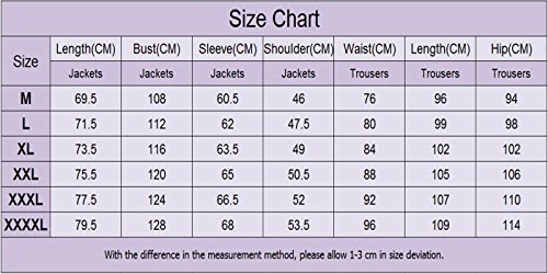 Qitun Hombre de Trekking Impermeable Deportivos Transpirable Pantalones Chaqueta de Esquí Impermeable Chaqueta de Nieve Excursionismo Conjunto DemAzul G L