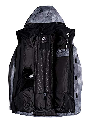 Quiksilver Mission Chaqueta de Nieve, Hombre, Gris (Simple Texture), S
