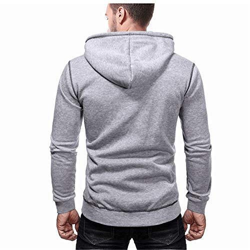 qulvyushangmaobu Sudaderas con Capucha para Hombre Cosy Chaqueta Deportiva Sudadera con Cremallera Completa Hoodie Casual Jerséis Top Blouse Sudadera con Capucha con máscara