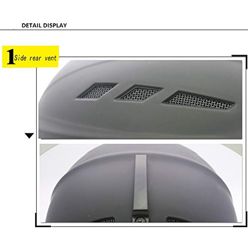 QYWSJ Casco de Esquí, Casco de Snowboard de Esquí Deportes de Nieve Ajustable, Forro Polar a Prueba de Viento, para Hombres, Mujeres, Niños (L/M/S)