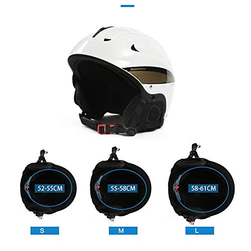 QYWSJ Casco de Esquí/Snowboard para Exteriores, Cascos de Nieve Ajustables para Casco Multipropósito de Snowboard de Deriva, para Hombres, Mujeres, Niños (L/M/S)