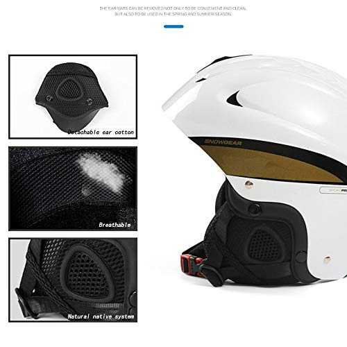 QYWSJ Casco de Esquí/Snowboard para Exteriores, Cascos de Nieve Ajustables para Casco Multipropósito de Snowboard de Deriva, para Hombres, Mujeres, Niños (L/M/S)