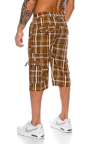 Raff&Taff Bermudas para hombre, pantalones cortos de deporte, para ocio, hasta 4XL Braun (Rt 001). L