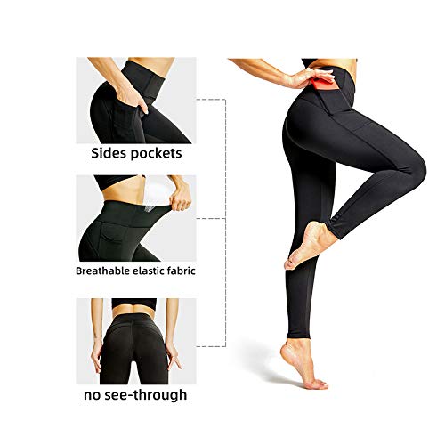 RaMokey Leggins Mujer Deporte Fitness Cintura Alta Leggings Mallas Pantalones Deportivos Leggins con Bolsillos para Running Fitness Yoga Pilates Leggings y Ejercicio