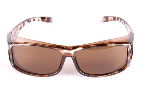 Rapid Eyewear GAFAS DE SOL SUPERPUESTAS Carey Polarizadas Para Mujer. Sobregafas para poner encima de gafas graduadas. Ideales para Conducción, Ciclismo, Corriendo etc.