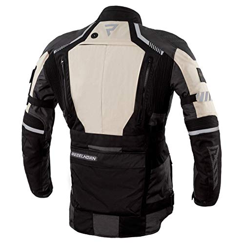 Rebelhorn Chaqueta de moto Patrol Materiales duraderos Cordura Hitena Superfabric CE-Level 2 Codos de hombro Protectos Sympatex Membrana Ventilación Elementos reflectantes Bolsillos