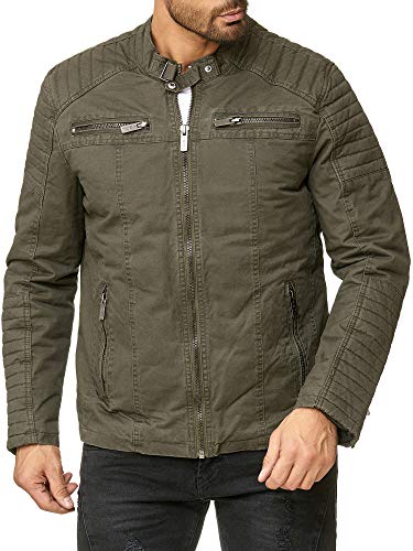 Redbridge Chaqueta para Hombre Acanalada Algodón de Transición Cazadora Caqui L