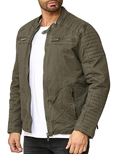 Redbridge Chaqueta para Hombre Acanalada Algodón de Transición Cazadora Caqui M