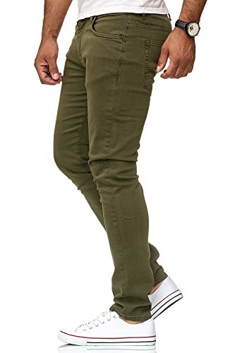 Redbridge Vaqueros Hombres Pantalones Denim Colored Slim Fit Caqui W31 L34