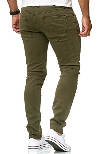 Redbridge Vaqueros Hombres Pantalones Denim Colored Slim Fit Caqui W31 L34
